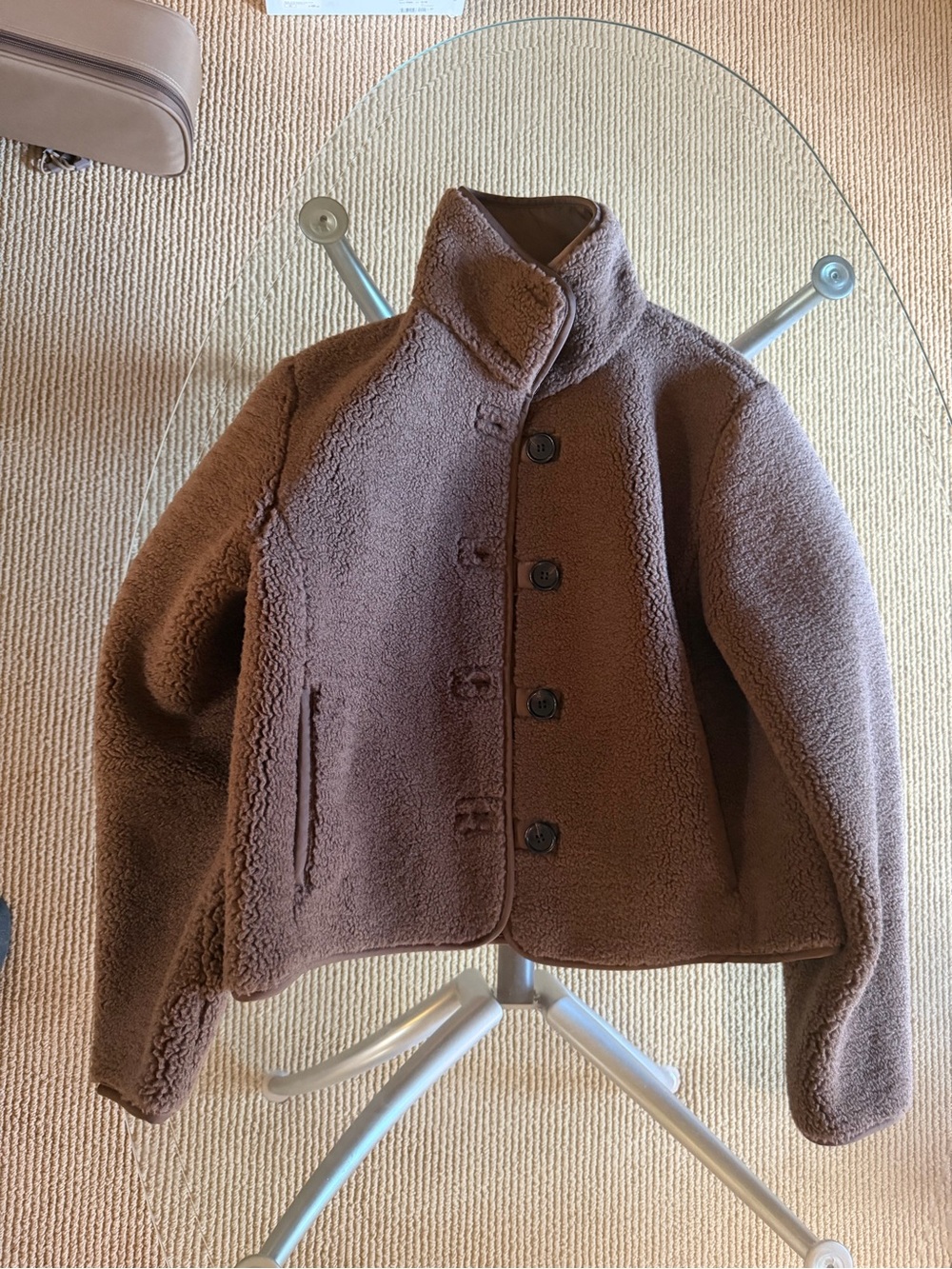 COS Women Brown Sherpa Jacket